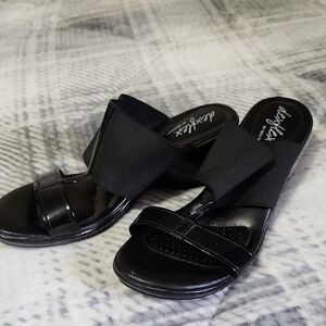 dexflex comfort Women's Black Slide Sandals